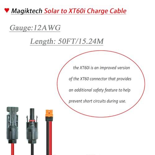 12AWG 50フィート ソーラーパネルキット 充電ケーブル XT60iコネクターアダプター ポータブル発電所 並行輸入品 【機内】