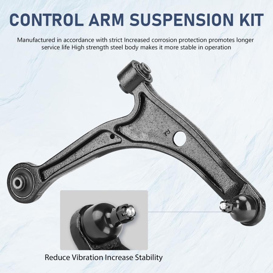 【並行輸入品】 2pc Front Lower Right Left Control Arms Set with Ball Joints Ass