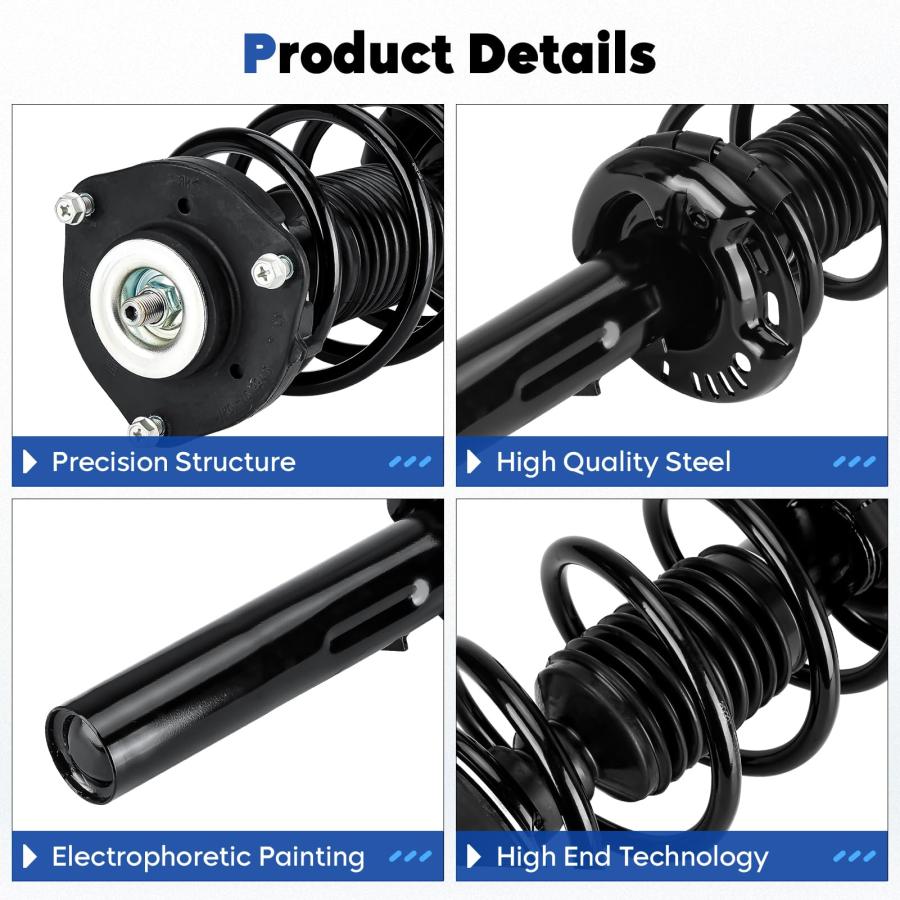 【並行輸入品】 Front and Rear Struts Assembly Shock Absorber w/Coil Spring Fit_5