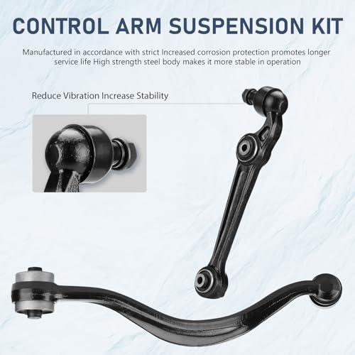 【並行輸入品】 6pc Front Upper Lower Forward Rearward Control Arms Suspension K_4