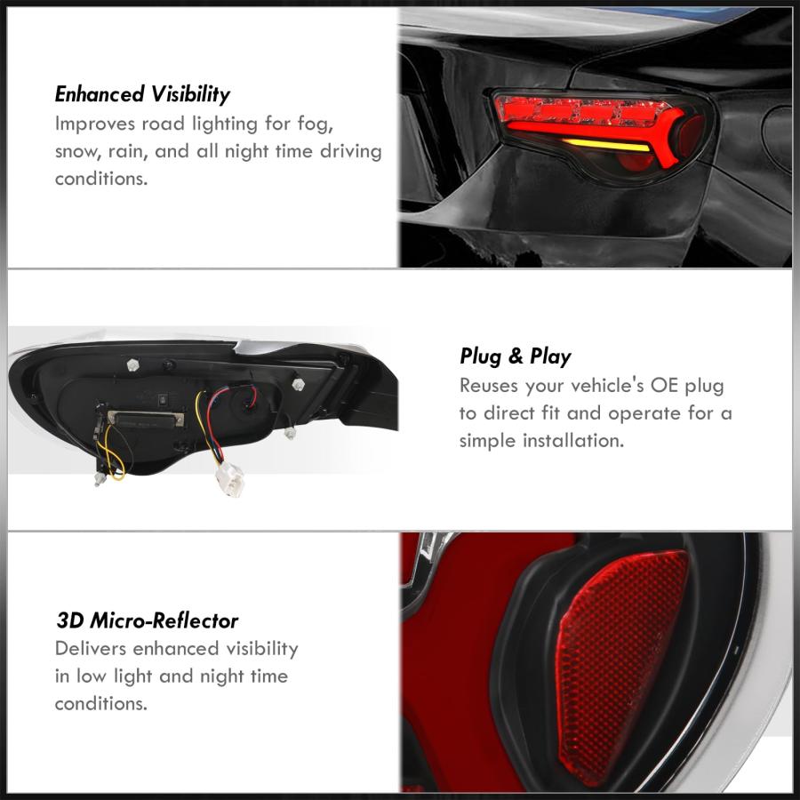 AJP Distributors JDM Sequential Signal LED DRL Tail Lights Brake 並行輸入品の画像