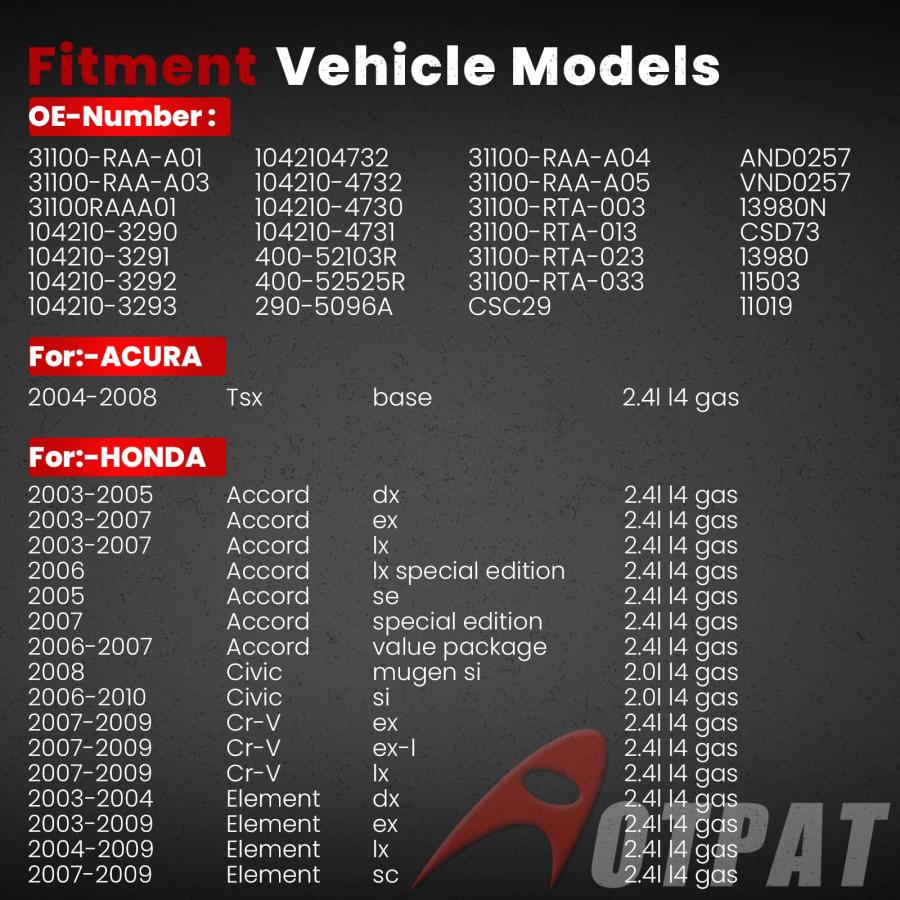 並行輸入品】AOTPAT 高出力オルタネーター: ホンダアコード 2003 2007