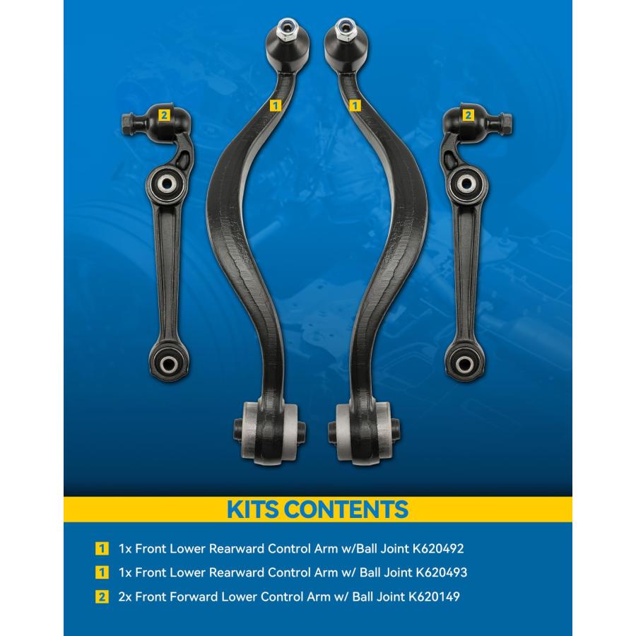 PHILTOP Front Lower Control Arms Fit for Fusion 2007 2012， Milan 並行輸入品_6