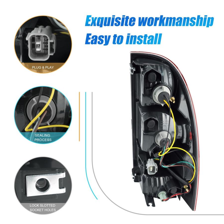 【並行輸入品】 SHELITA Tail Light Assembly Compatible with Toyota Tacoma Pickup_9