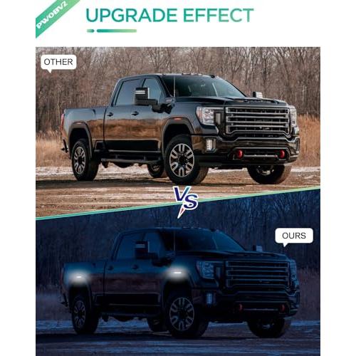 【並行輸入品】 Dynamic White LED Side Marker Lights for GMC Sierra 2500HD 3500Hの画像
