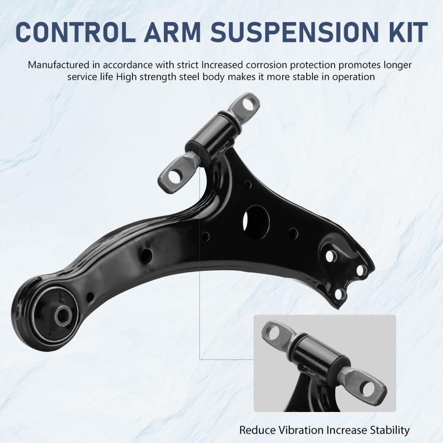 12pc Front Lower Control Arms Suspension Kit Fit for 2007 2011 T 並行輸入品_3
