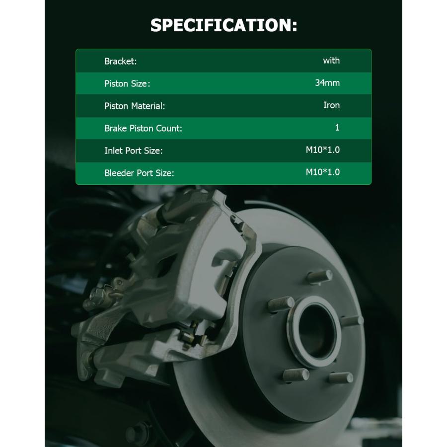 SCITOO Rear Left \u0026 Right Brake Caliper With Bracket 19B6789 19B6 並行輸入品の画像