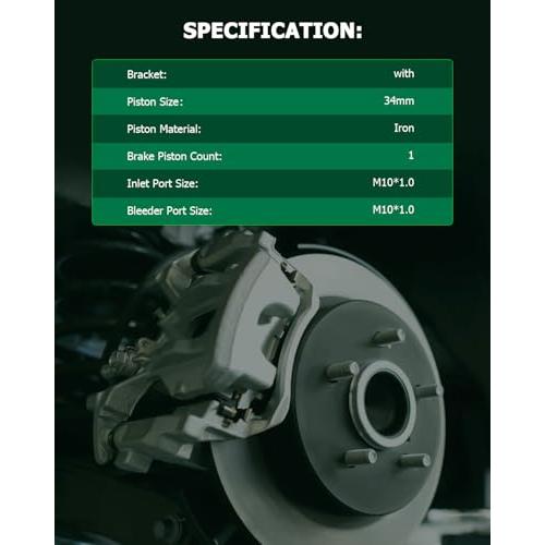 SCITOO Rear Left \u0026 Right Brake Caliper With Bracket 19B6789 19B6 並行輸入品の画像