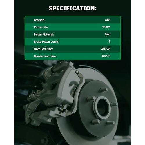 SCITOO Rear Right Brake Caliper With Bracket 18B5472 Compatible 並行輸入品_4