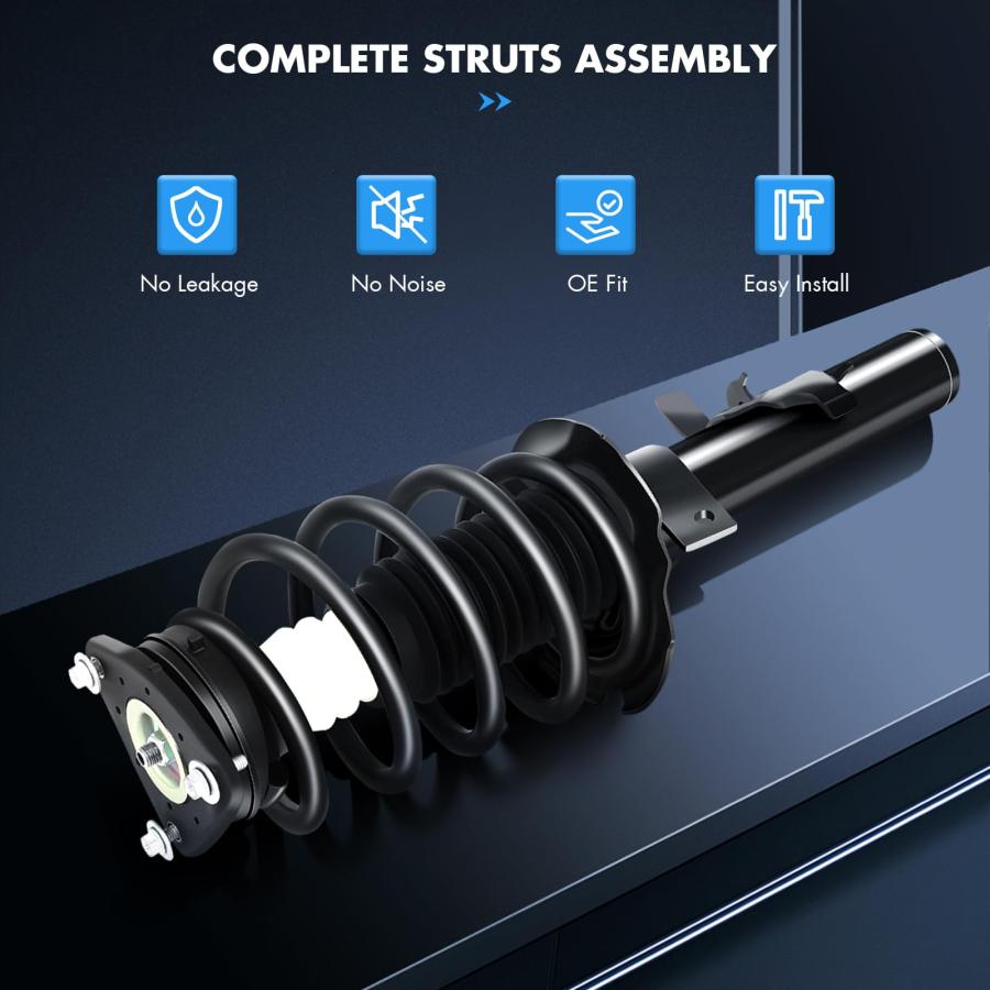 【並行輸入品】 ASAPE 2PCS Front Complete Struts Assembly w/Coil Spring Fit forの画像