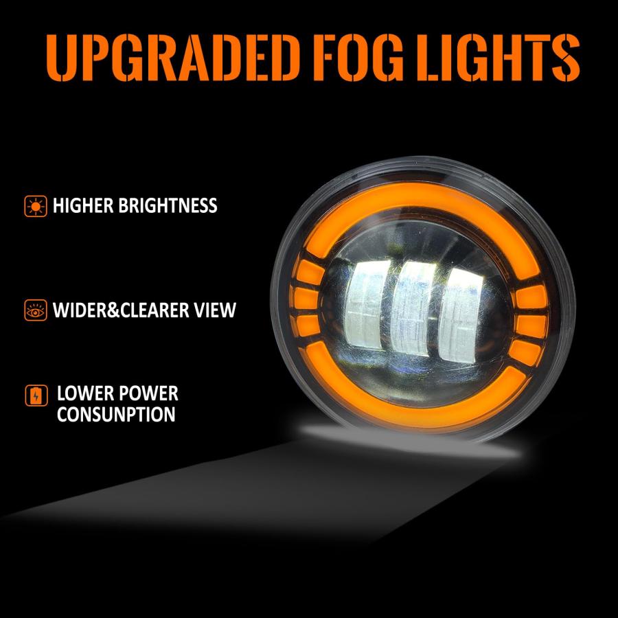 LED\u0026DRL Fog Lights Compatible with 2005 2011 Tacoma / 2007 2013  並行輸入品の画像