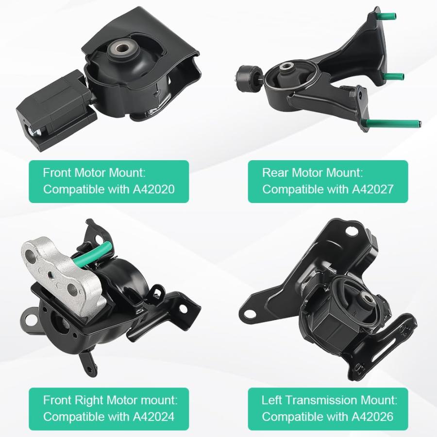 JDMON エンジンモーターマウント&トランスミッションマウントキット 4個 交換用 トヨタ カローラ 1.8L Auto Tra 並行輸入品