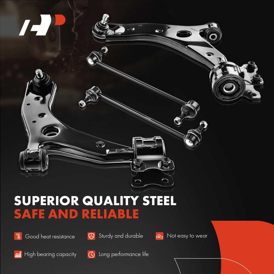 A Premium Set of 10, Front Lower Control Arm, Inner Outer Tie Ro 並行輸入品の画像