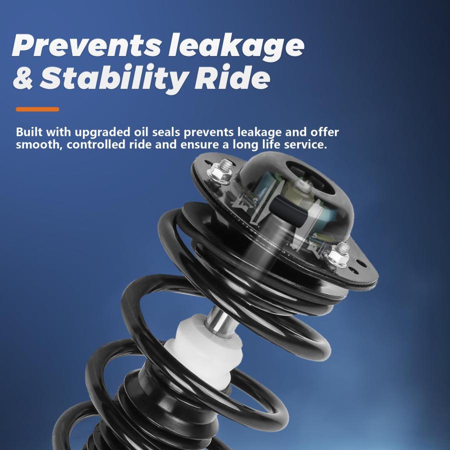 【並行輸入品】 KUIPERAUTO Rear Complete Strut Coil Spring Assembly Compatible f_6