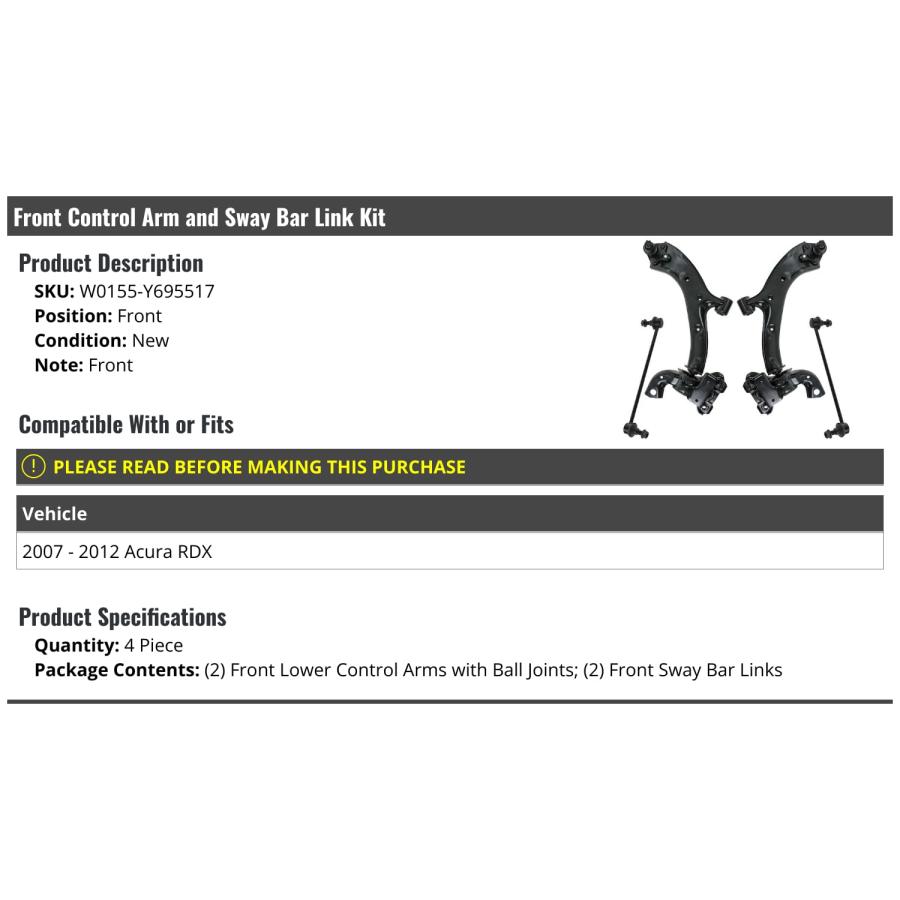 【並行輸入品】 Marketplace Auto Parts Front Lower Control Arm Ball Joint and_2