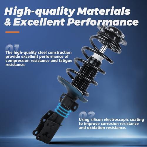 KUIPERAUTO Pair Front Complete Strut Spring Assembly 172351 1723 並行輸入品_4