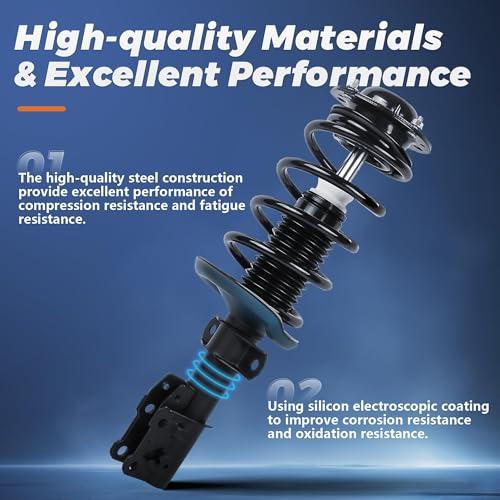 【並行輸入品】 KUIPERAUTO Front and Rear Complete Struts Shock Absorbers 344375の画像