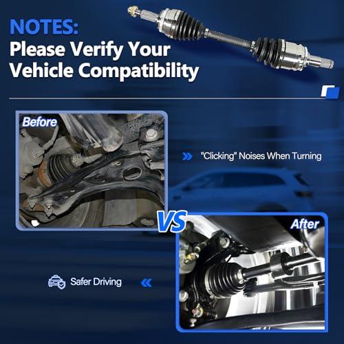 Maxfavor CV Axle Front Left FWD Fit for Toyota Camry 2002 2006,  並行輸入品の画像