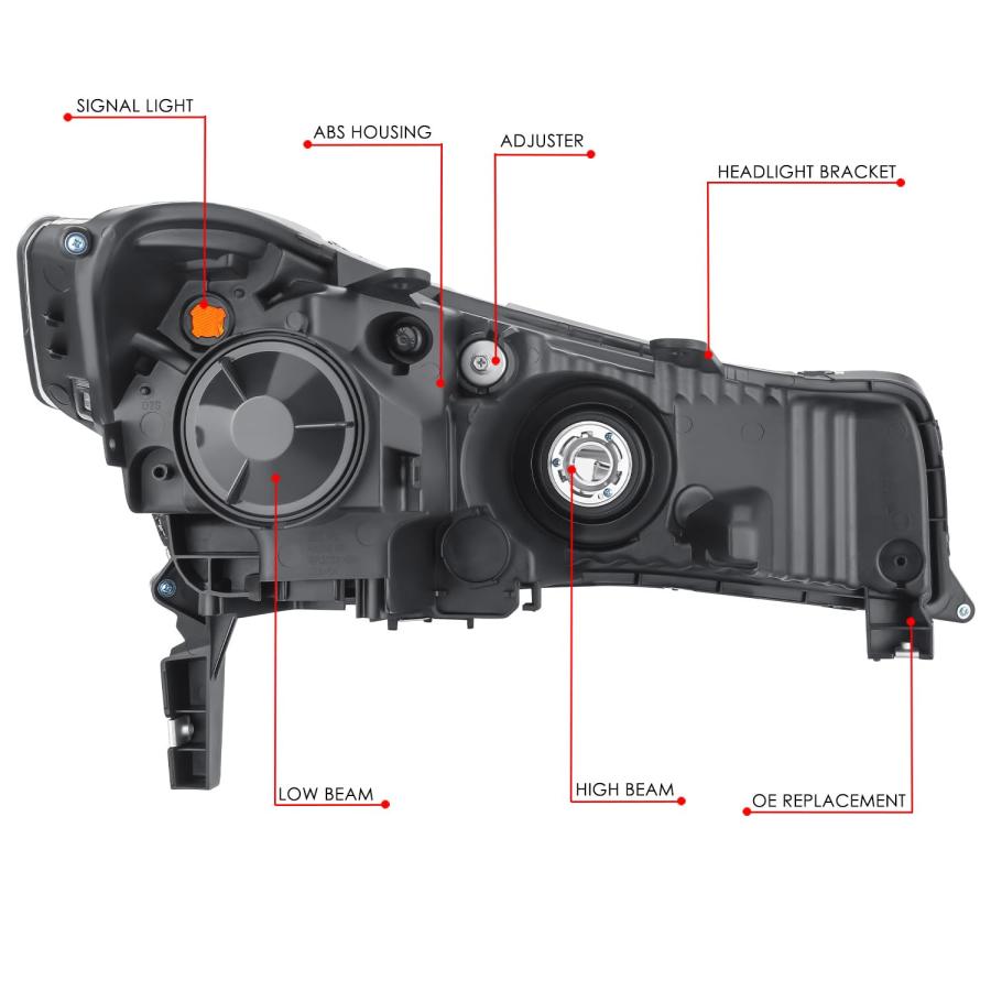 【並行輸入品】 DNA MOTORING Left OE Style Projector Headlight Compatible with 0の画像