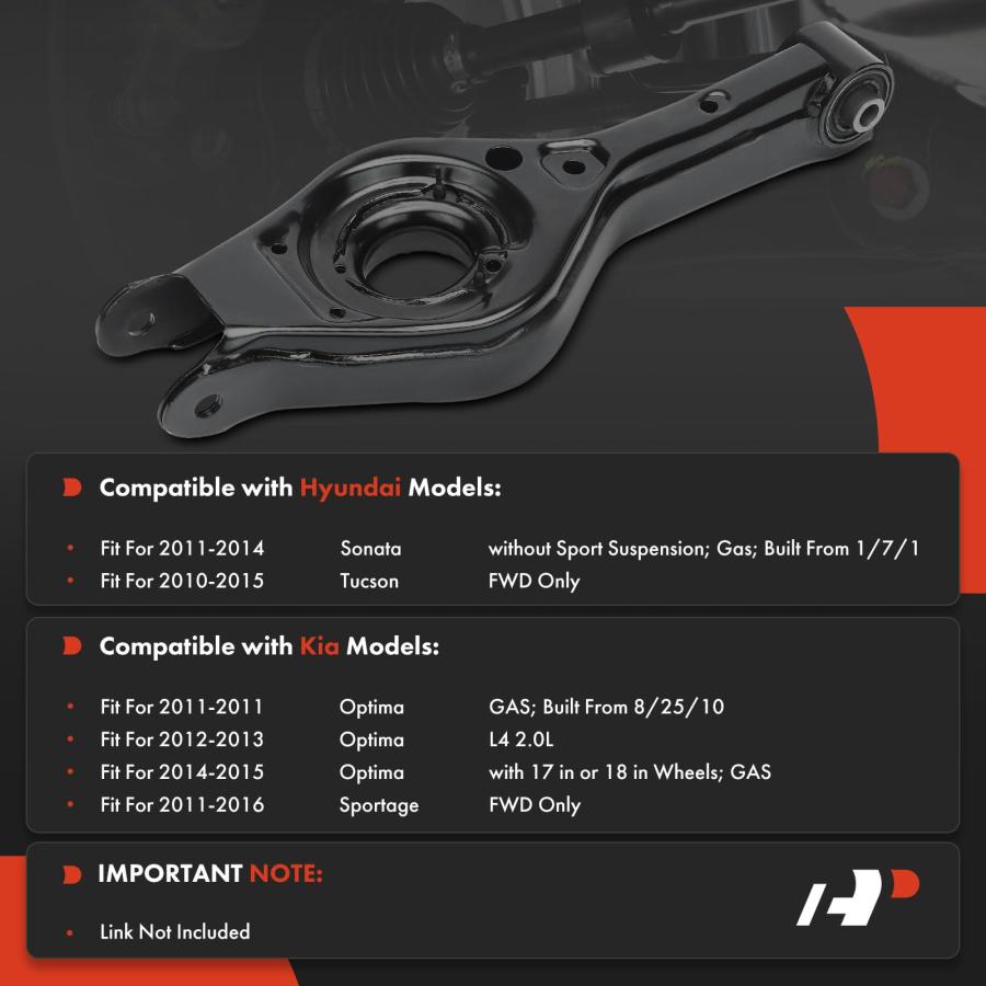 A Premium Rear Lower Control Arm with Bushing, Compatible with H 並行輸入品の画像