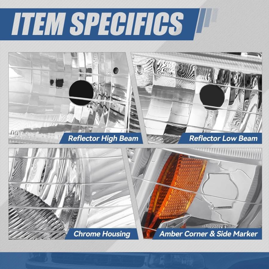 Auto Dynasty Headlights Assembly Compatible with 1999 2006 Chevy 並行輸入品の画像