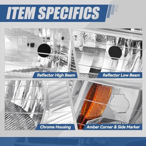 Auto Dynasty Headlights Assembly Compatible with 1999 2006 Chevy 並行輸入品の画像