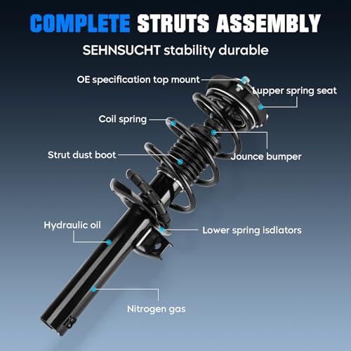 Complete Front and Rear Strut Shock Absorber Fit for AUDI A3/A3  並行輸入品の画像
