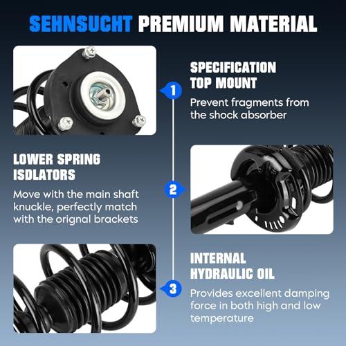 Complete Front and Rear Strut Shock Absorber Fit for AUDI A3/A3  並行輸入品の画像