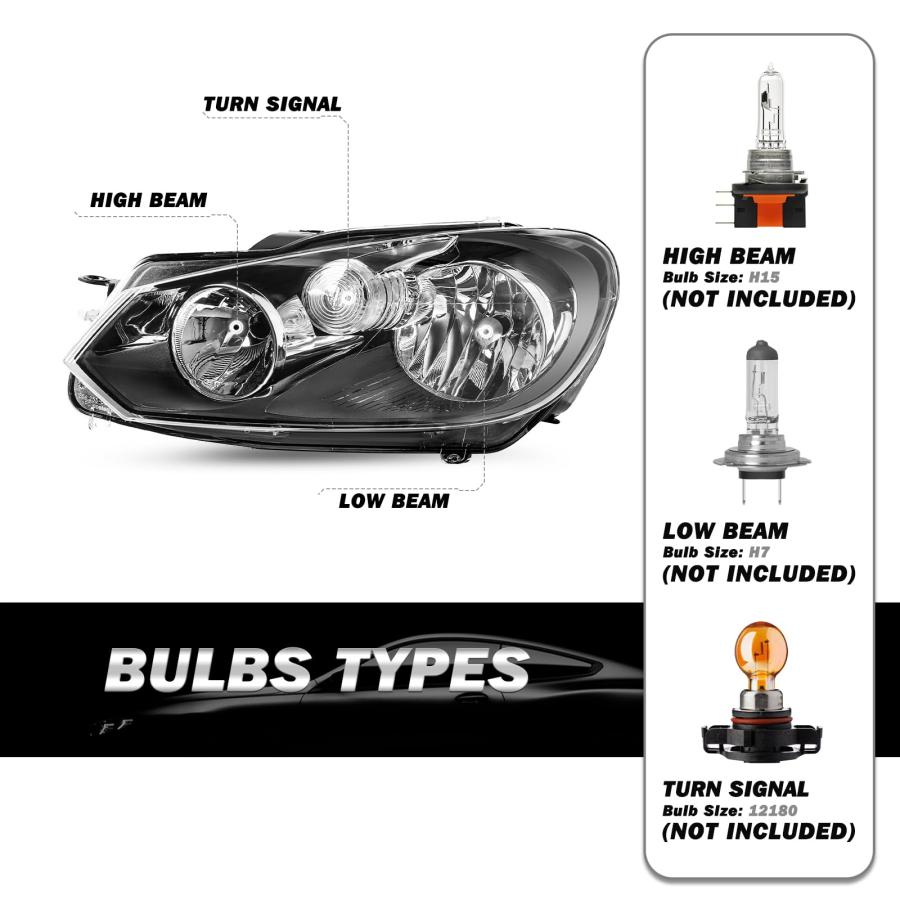 SOCKIR Halogen Headlight Assembly Compatible with 2010 2011 2012 並行輸入品の画像