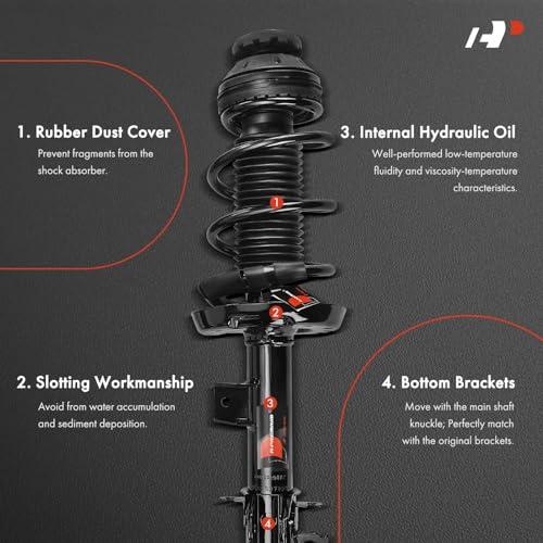 A Premium Front Pair (2) Complete Strut and Coil Spring Assembly 並行輸入品の画像