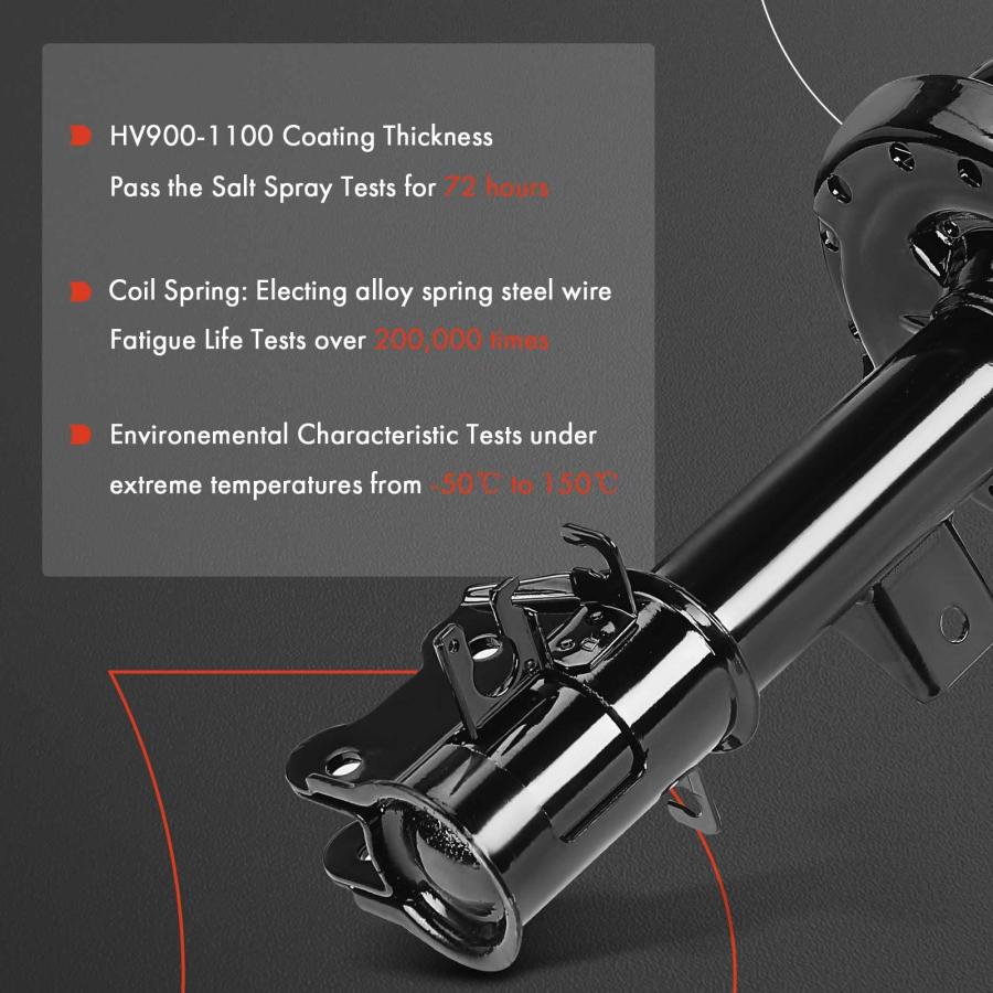 A Premium Front Pair (2) Complete Strut and Coil Spring Assembly 並行輸入品の画像