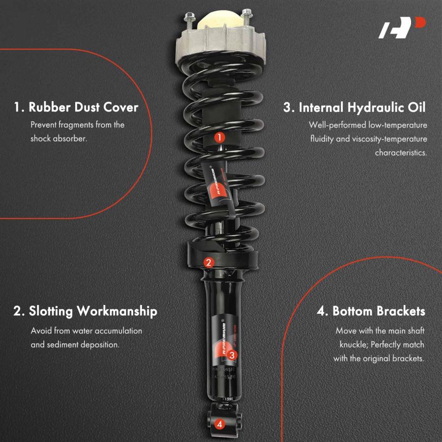 A Premium Rear Pair (2) Complete Strut and Coil Spring Assembly  並行輸入品の画像