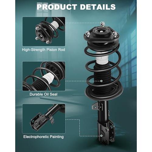 【並行輸入品】 AUTOMUTO Front Pair Complete Struts Coil Spring Assembly Shock A_4