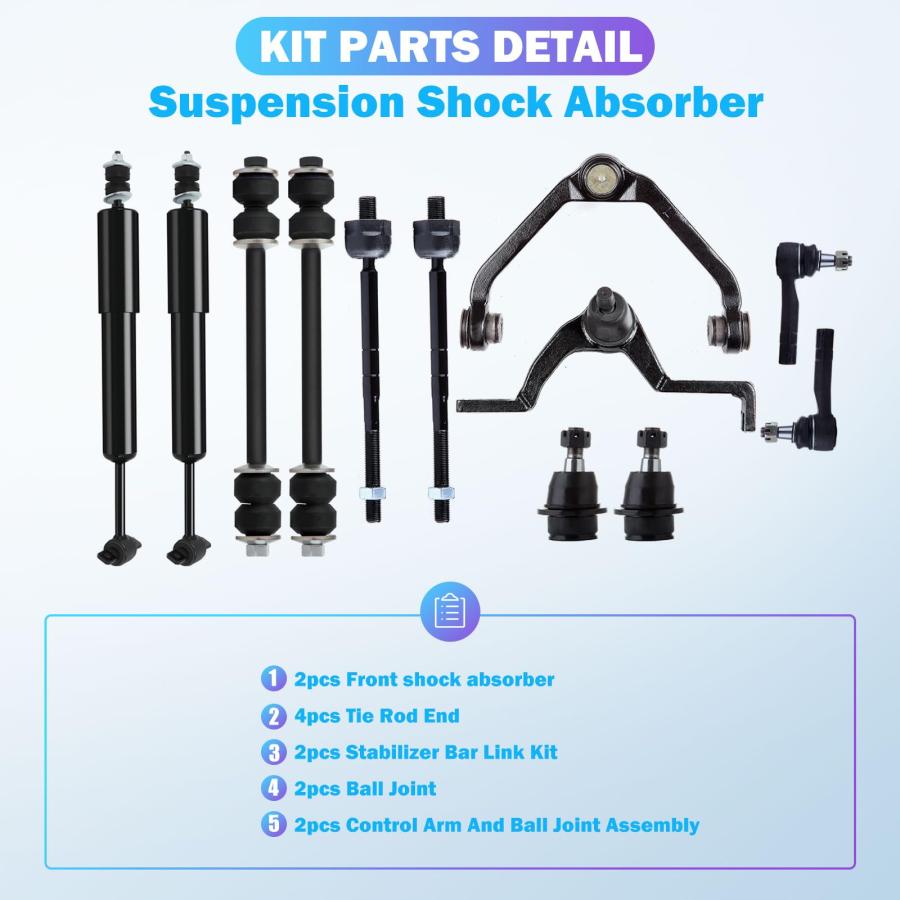 AMCCM Front Shock Absorbers with Suspension Kit Fit for 1995 200 並行輸入品_6
