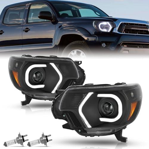 TUSDAR For 2012 2015 Toyota Tacoma LED DRL Tube Projector Headli 並行輸入品の画像