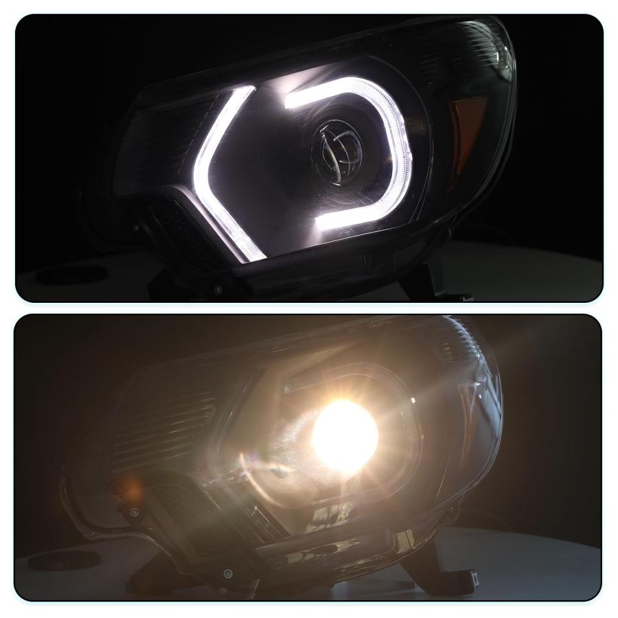 TUSDAR For 2012 2015 Toyota Tacoma LED DRL Tube Projector Headli 並行輸入品の画像