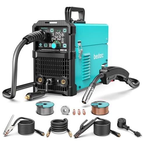 bestarc 145A MIG 溶接機、110V/220V デュアル電圧ガス/ガスレスフラックスコア MIG溶接機/リフトTIG 並行輸入品の画像