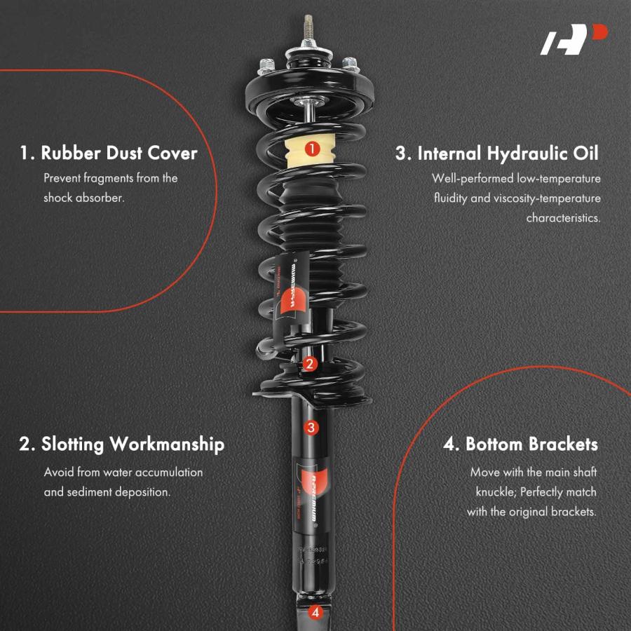 A Premium Rear Pair (2) Complete Strut and Coil Spring Assembly  並行輸入品の画像