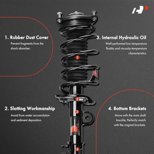 A Premium Front Pair (2) Complete Strut and Coil Spring Assembly 並行輸入品の画像