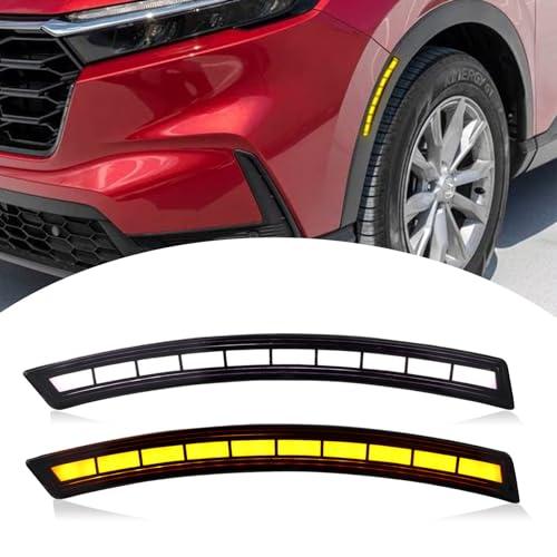 BINQIGOO LED Side Marker Light Wheel Amber Turn Signal Lamps Whi 並行輸入品の画像