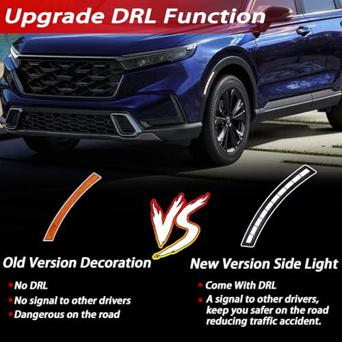 BINQIGOO LED Side Marker Light Wheel Amber Turn Signal Lamps Whi 並行輸入品の画像