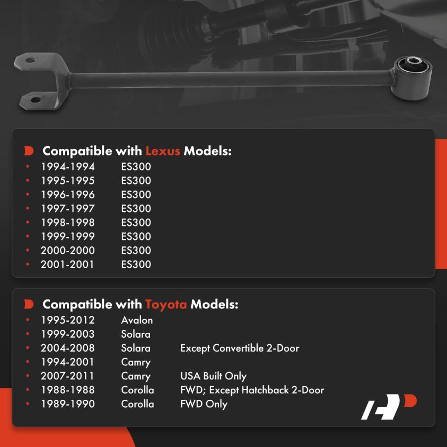 【並行輸入品】 A Premium Rear Control Arm with Bushing Compatible with Toyota Cの画像