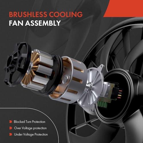 A Premium Engine Radiator Cooling Fan Assembly with Brushless Mo 並行輸入品の画像