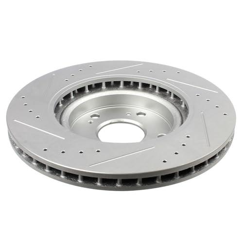 BRAKEUS 5 Lugs Front Brake Rotors and Pads Kits Replacement For 並行輸入品_7