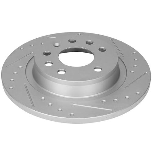BRAKEUS 5 Lugs Rear Brake Rotors Kits Solid Replacement For Saab 並行輸入品の画像