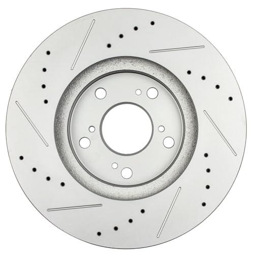 BRAKEUS 5 Lugs Front Brake Rotors and Pads Kits Replacement For 並行輸入品_4
