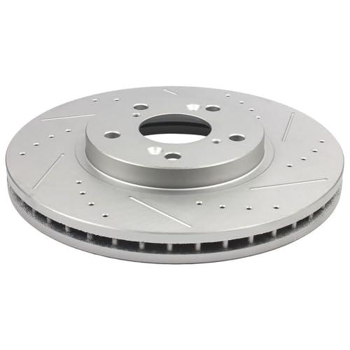BRAKEUS 5 Lugs Front Brake Rotors and Pads Kits Replacement For 並行輸入品_7