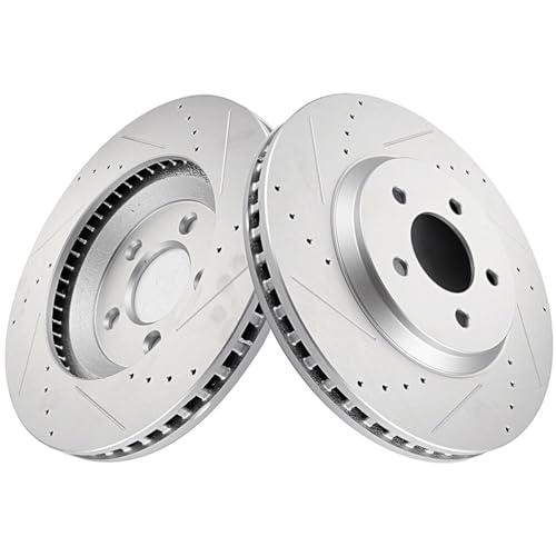 BRAKEUS 5 Lugs Front Brake Rotors Kits Vented Replacement For Fo 並行輸入品_1