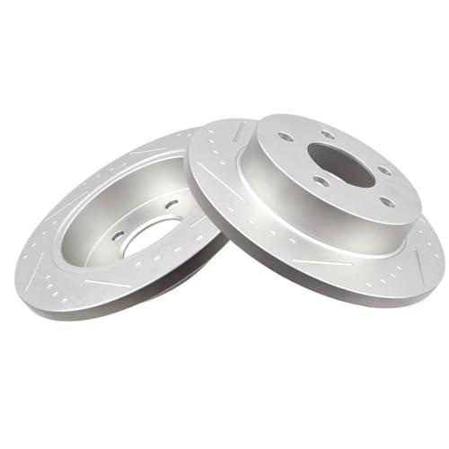 BRAKEUS 5 Lugs Rear Brake Rotors Kits Solid Replacement For Ford 並行輸入品_1