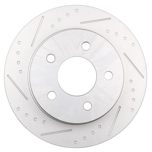 BRAKEUS 5 Lugs Rear Brake Rotors Kits Solid Replacement For Ford 並行輸入品_4